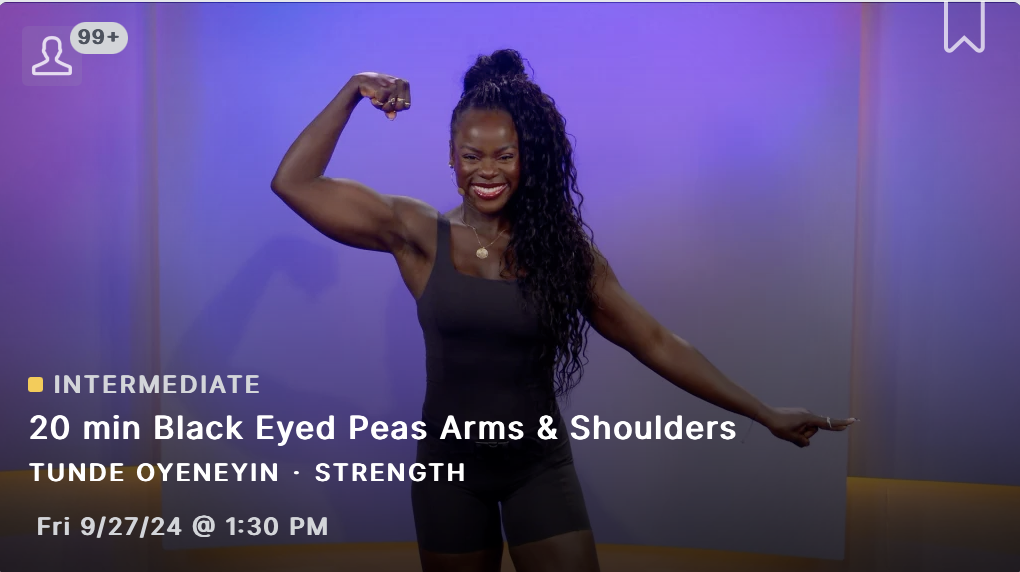 Screenshot from Tunde 20 min Black Eyed Peas Arms & Shoulders - Unstackable Strength